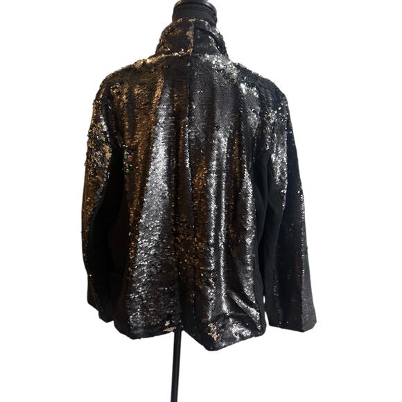Evy's Tree Black Sequins Blazer Jacket - Picture 2 of 5